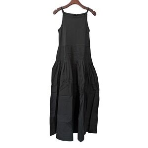 J. Crew Pintuck Mixy Dress Size Medium Black NWT $148 CK707‎